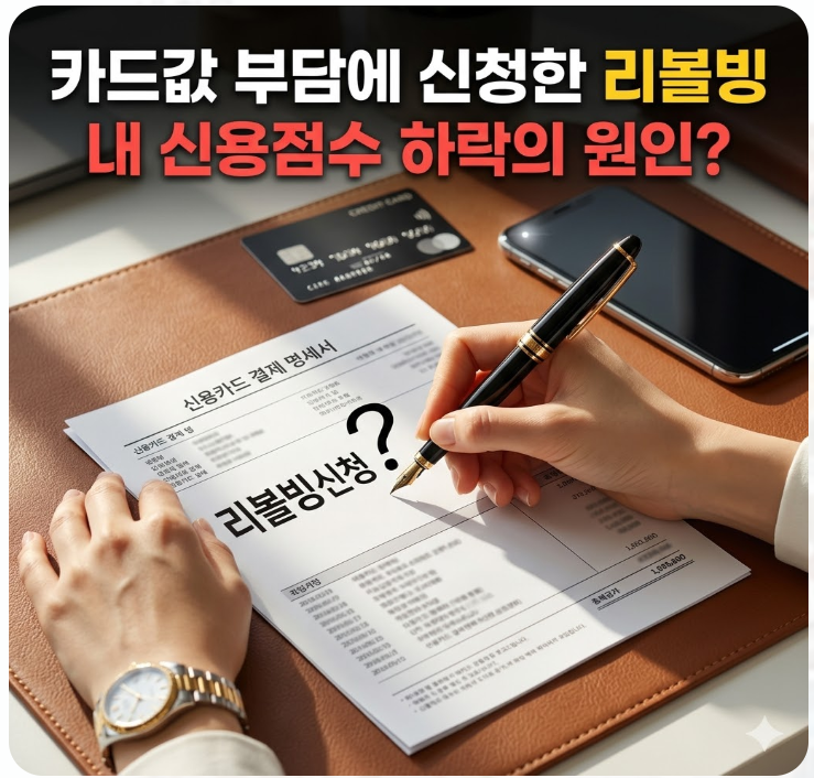  카드값 부담에 신청한 리볼빙, 내 신용점수 하락의 원인이 되는 이유