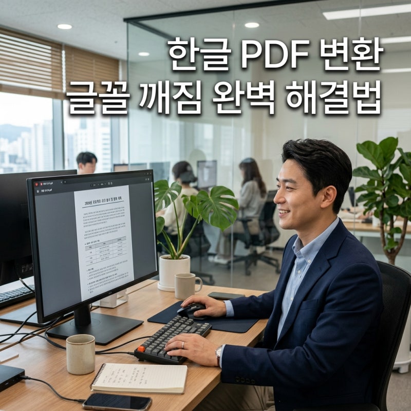 한글 PDF 변환 시 글꼴 깨짐 현상 완벽하게 해결하는 방법