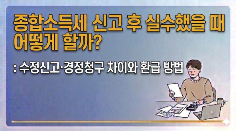 종합소득세 신고 후 실수했을 때 어떻게 할까? 수정신고·경정청구 차이와 환급 방법