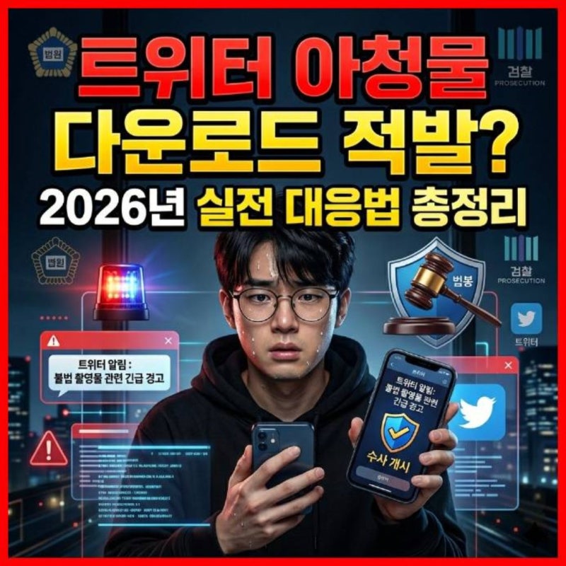 트위터 아청물 다운로드 적발? 2026년 실전 대응법 총정리