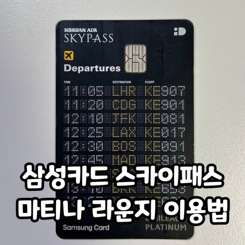 삼성카드 MILEAGE PLATINUM (스카이패스), 마티나 라운지 이용법