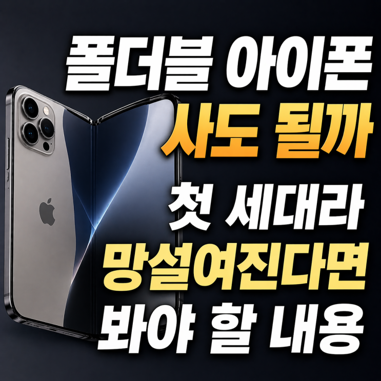  폴더블 아이폰 사도 될까 첫 세대라 망설여진다면 봐야 할 내용