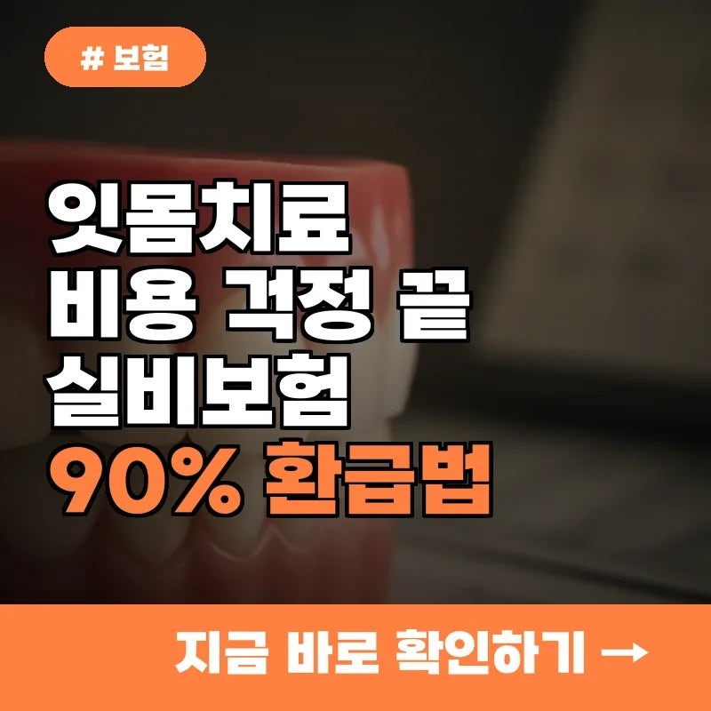 잇몸치료 비용 걱정 끝! 실비보험으로 90% 돌려받는 법
