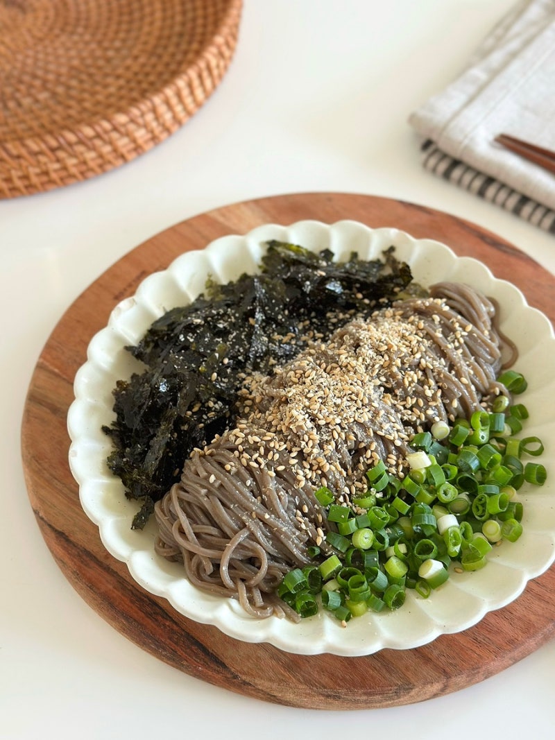 들기름 막국수 레시피 메밀 비빔국수 만들기 국수요리