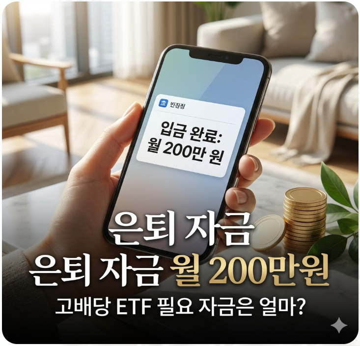  은퇴 자금 월 200만원 현실적인 투자법, 고배당 ETF 필요자금은얼마?