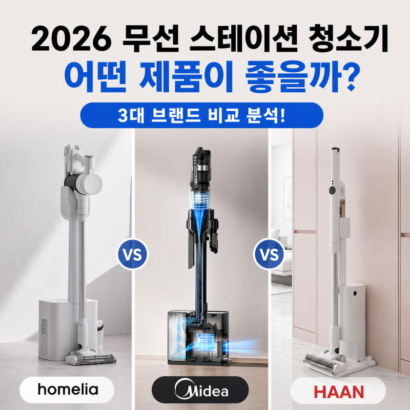 10~20만원대 스테이션 청소기 추천! 홈리아 vs 마이디어 vs 한경희 솔직 비교