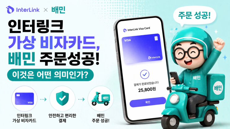  인터링크 가상 비자카드, 배민 주문 성공! 이것은 어떤의미인가?
