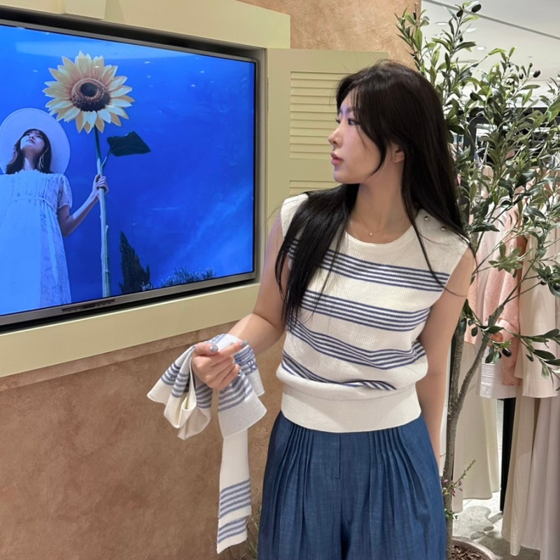 잠실 롯데백화점 듀엘 매장에서 만난 시네드 듀엘 DEWL 여름 여자 데일리룩 셋업 코디 그대로!