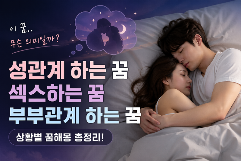 성관계 하는 꿈 섹스하는 꿈 부부관계 하는 꿈 길몽인가