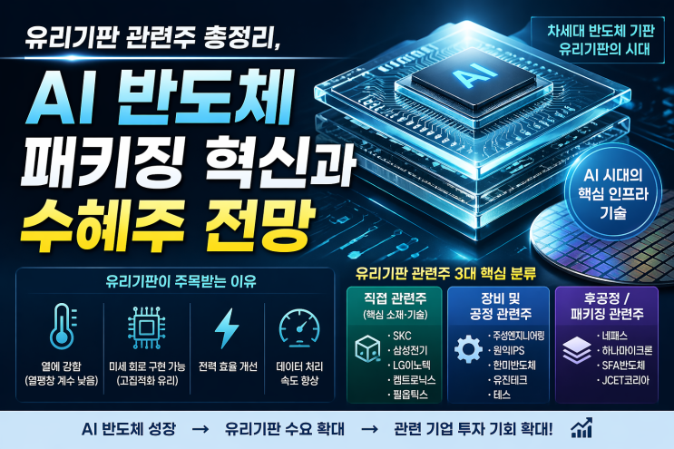  유리기판 관련주 총정리, AI 반도체 패키징 혁신과 수혜주 전망
