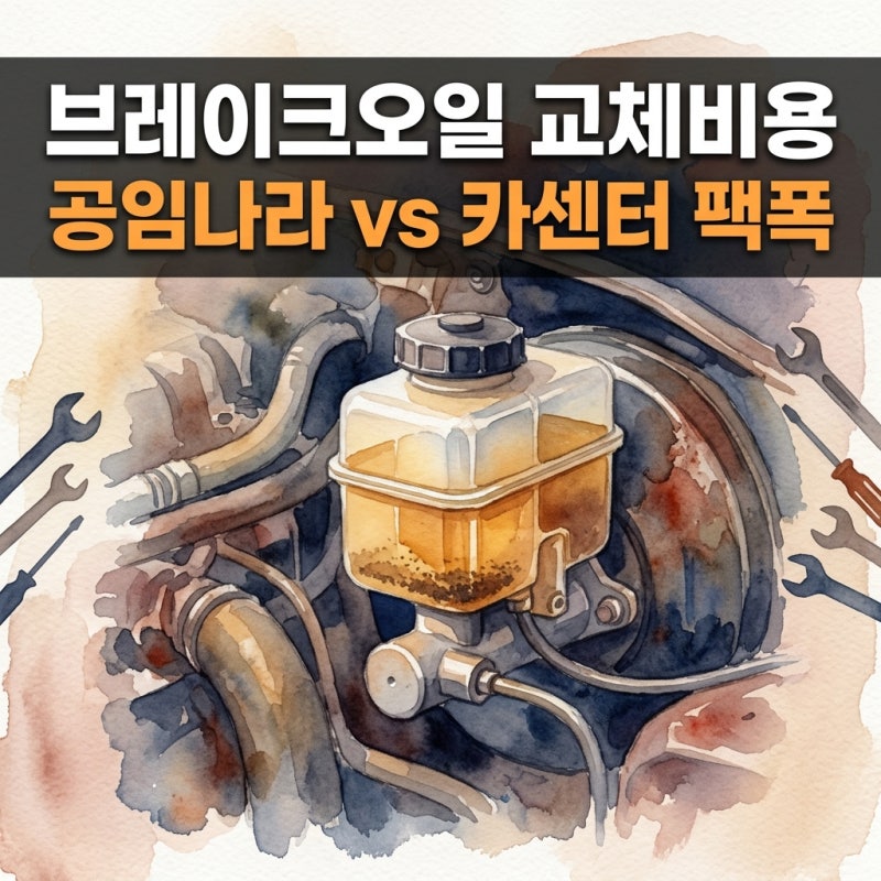 브레이크오일교체비용 공임나라 vs 카센터 팩폭