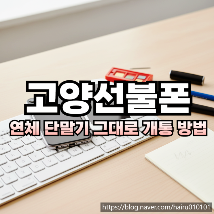  고양선불폰 유심 연체 단말기 그대로 개통하는 방법 공유