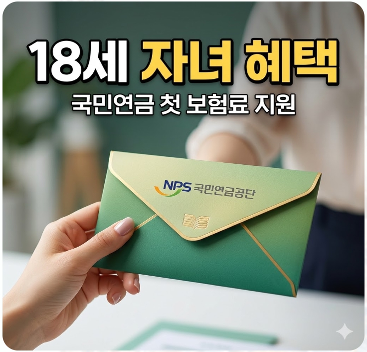  부모님이 꼭 알아야 할 18세 자녀 혜택, 국민연금 첫 보험료 지원