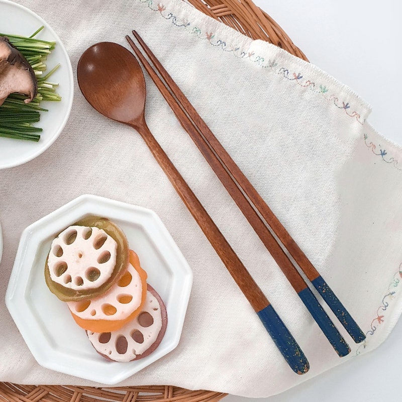국내산 옻칠 나무 수저세트 칠몽 금수강산, 집들이 선물로 강력 추천!