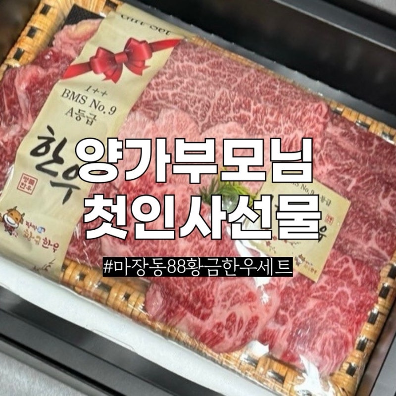 양가 부모님 첫 인사 선물 추천 마장동 팔팔88황금한우 투쁠 한우선물세트 ++