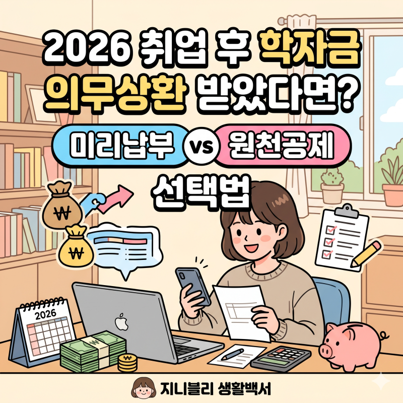 2026 취업 후 학자금 의무상환 받았다면? 미리납부 vs 원천공제 선택법