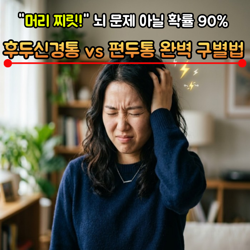 [오른쪽 머리 찌릿] 번개 치듯 나타나는 편두통과 후두신경통 구별법