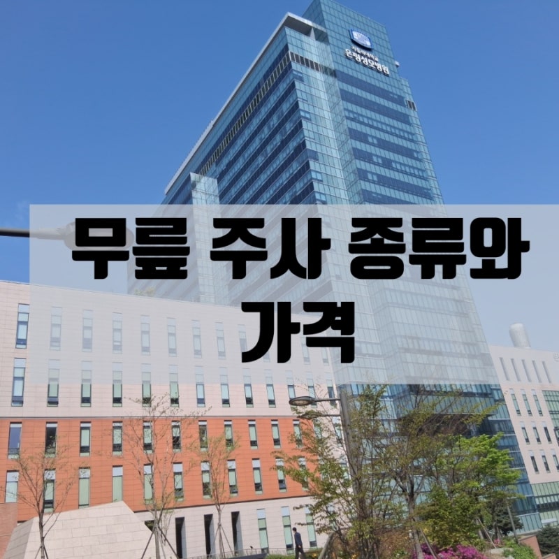 무릎 주사 알고 맞아야 효과 만점! 종류부터 가격까지 총정리