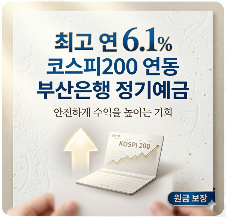  최고 연 6.1% 코스피200 연동 부산은행 정기예금