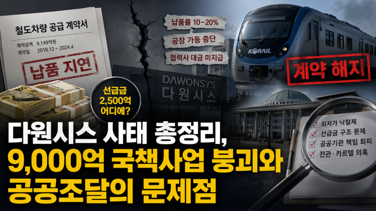 다원시스 사태 총정리, 9,000억 국책사업 붕괴와 공공조달의 문제점