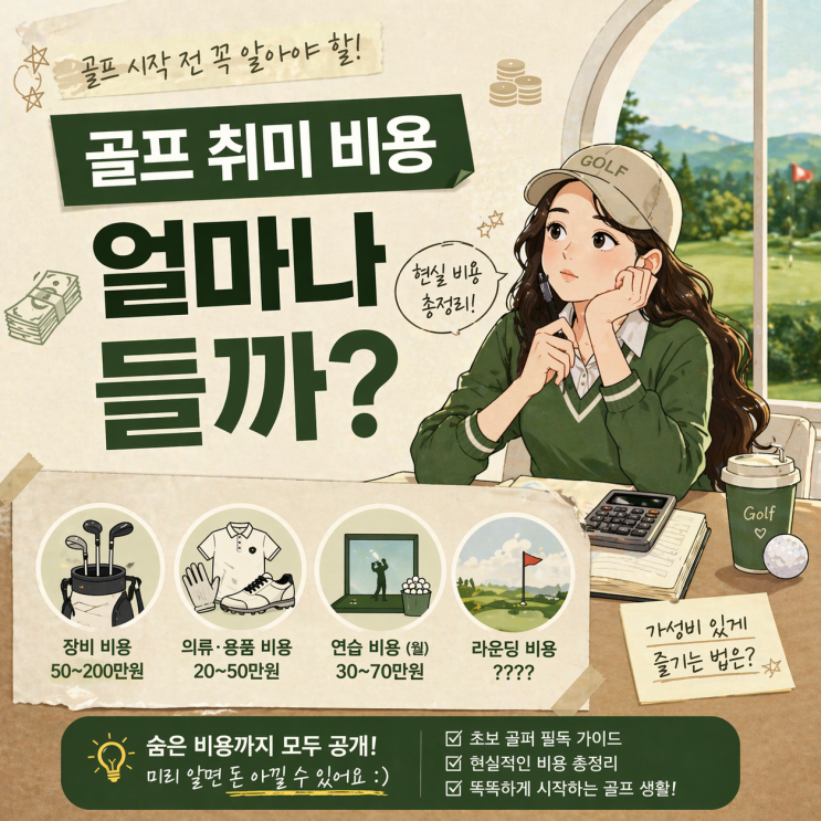  골프 취미 비용 얼마나 들까?｜골프 시작 전 꼭 알아야 할 현실 비용
