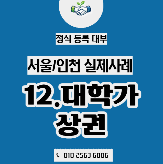  대학가 음식점 대출 실제사례, 매출 회복 에 필요한현금흐름 (서울)