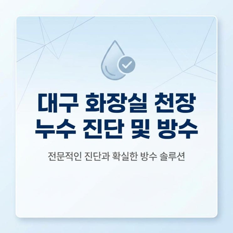  대구 화장실 천장누수 원인 배관 불량에서 발생한 사례 찐 후기