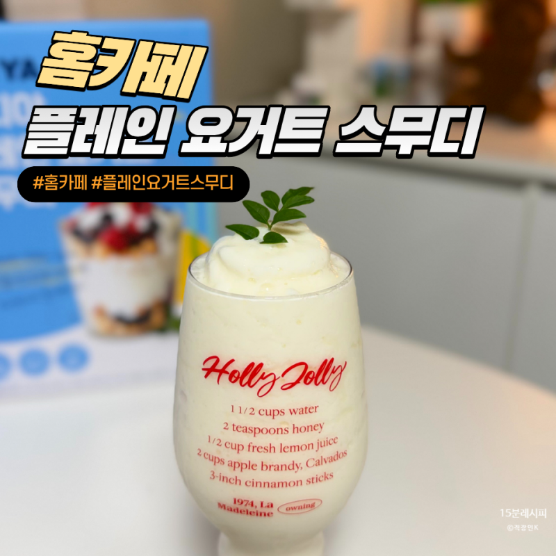 이디야 요거트파우더로 플레인 요거트 스무디 만드는 법