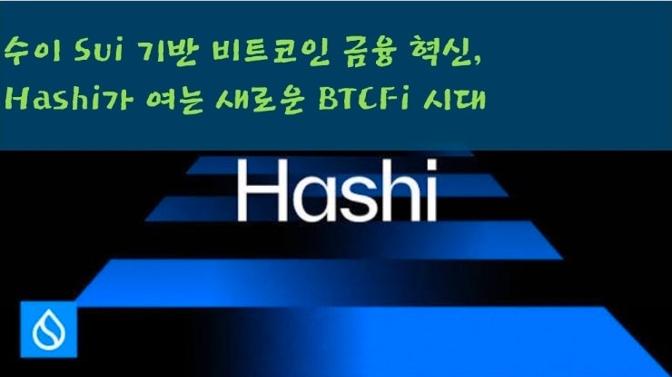  수이 Sui 기반 비트코인 금융 혁신, Hashi가 여는 새로운 BTCFi 시대