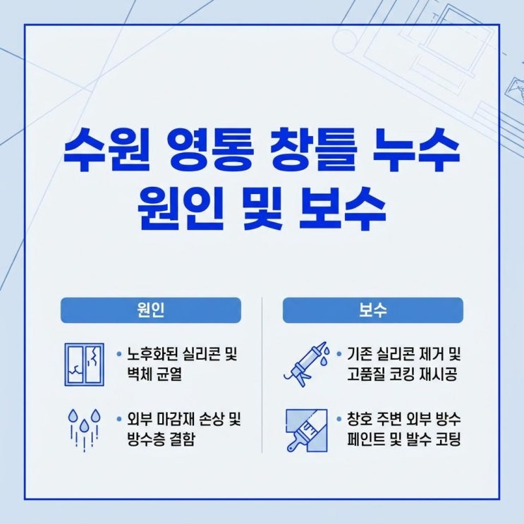  수원 창틀누수 실리콘 코킹 턱 난간 팔달구 방수공사 잘하는 업체