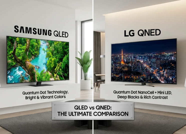  QLED QNED 화질차이 비교 65인치이상 삼성 엘지 대형티비추천