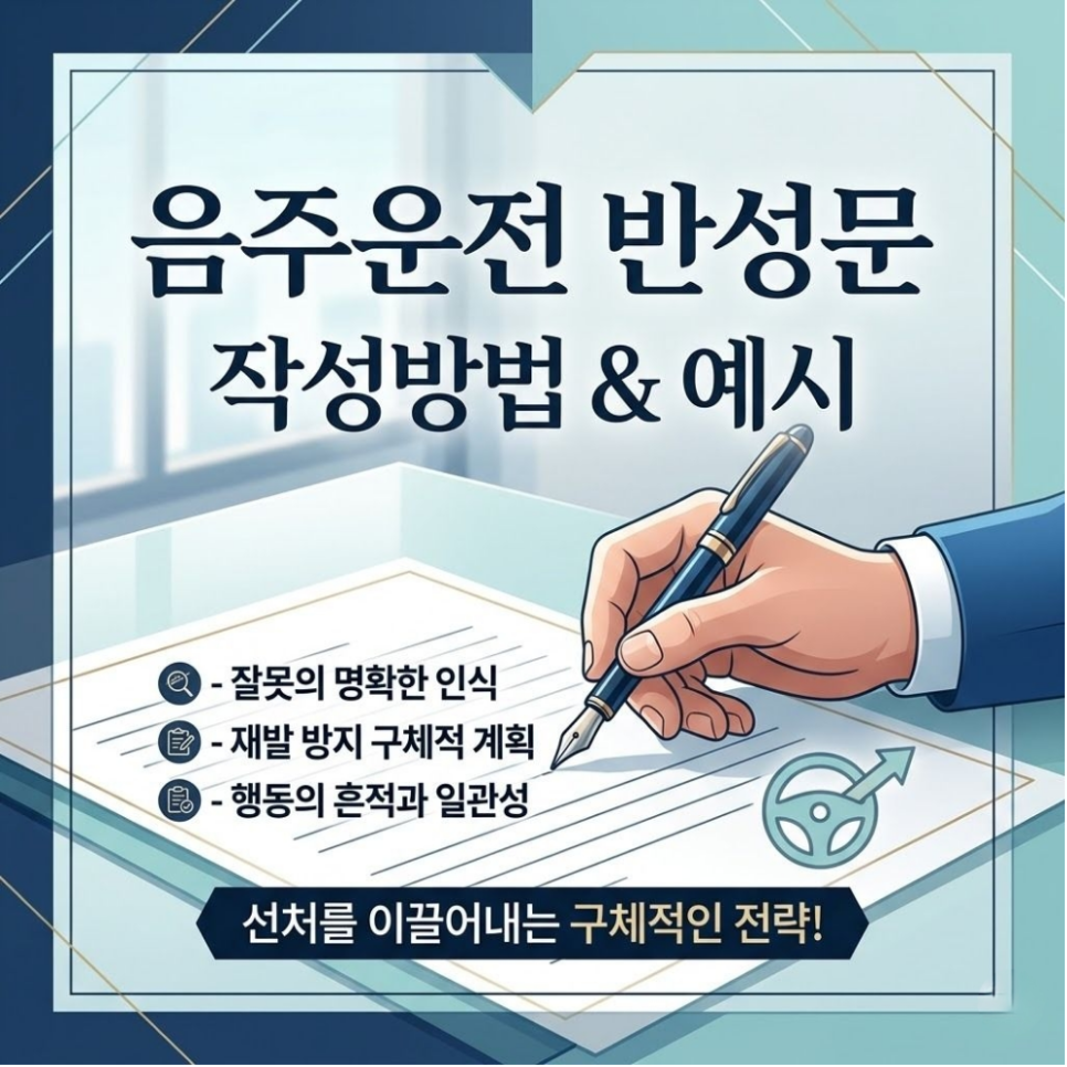 음주운전 반성문 작성방법 예시