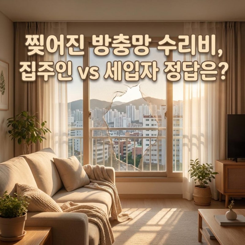전세집 방충망 수리비, 찢어진 망 교체 집주인 vs 세입자 책임 총정리