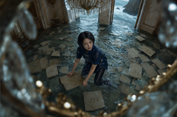  대저택 노예 소녀 일러스트