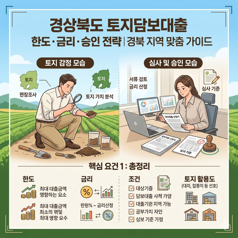 경상북도 토지담보대출 한도·금리·승인 전략 총정리｜경북 지역 맞춤 가이드