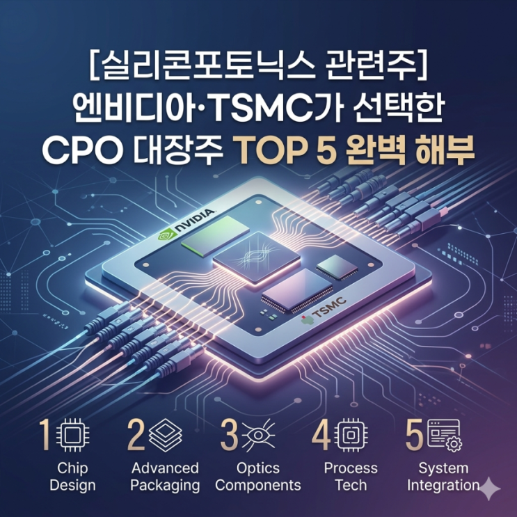  [실리콘포토닉스 관련주] 엔비디아·TSMC가 선택한 CPO 대장주 TOP 5 완벽 해부