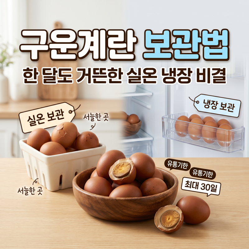 구운계란 보관법 한 달도 거뜬한 실온 냉장 비결