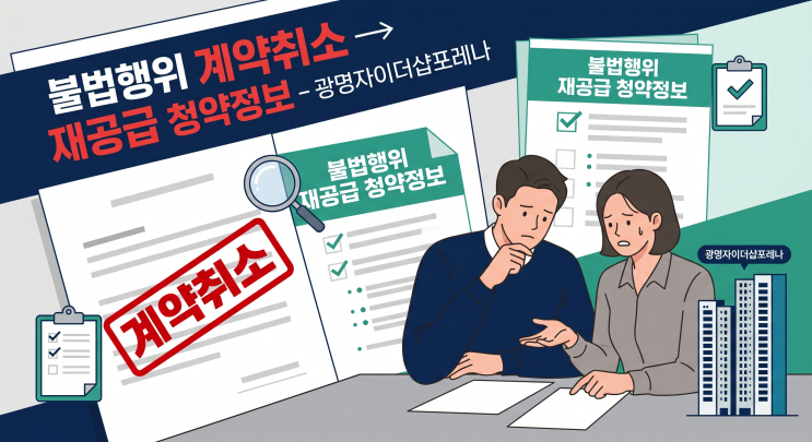  광명자이더샵포레나 불법행위 재공급 청약 총정리 | 일정·자격·분양가 한눈에