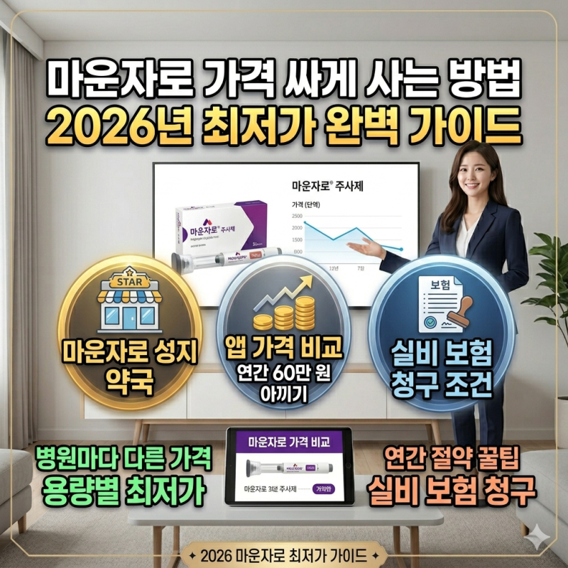 마운자로 가격 싸게 사는 방법 (2026년 최저가·앱 비교·꿀팁 총정리)