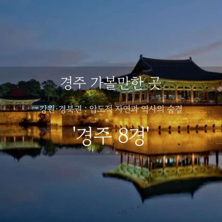  경주 여행 어디까지 가봤니? 경주 가볼만한 곳, 주말 아이와 여행 코스 야경 명소 추천 경주 8경