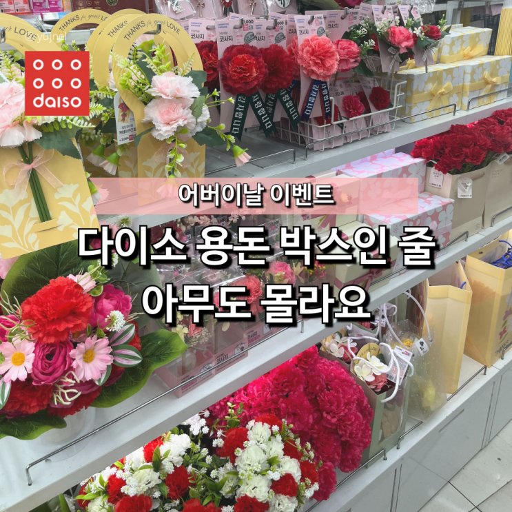  "어버이날 이벤트, 이걸로 끝났습니다" 부모님 함박웃음 짓게하는 다이소 용돈박스