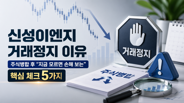  신성이엔지 거래정지 이유 주식병합 후 “지금 모르면 손해 보는” 핵심 체크 5가지