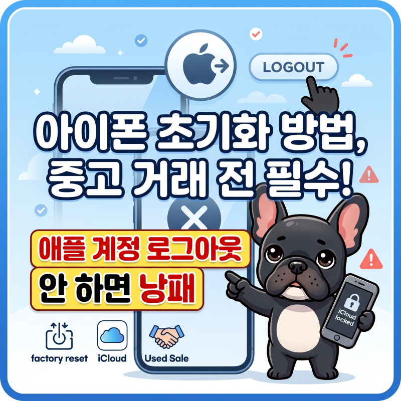 아이폰 초기화 방법, 중고 거래 전 필수! 애플 계정 로그아웃 안 하면 낭패
