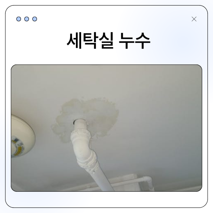  수원 세탁실 방수 세류동 아파트 아래층 누수 문제 3시간 안에 해결