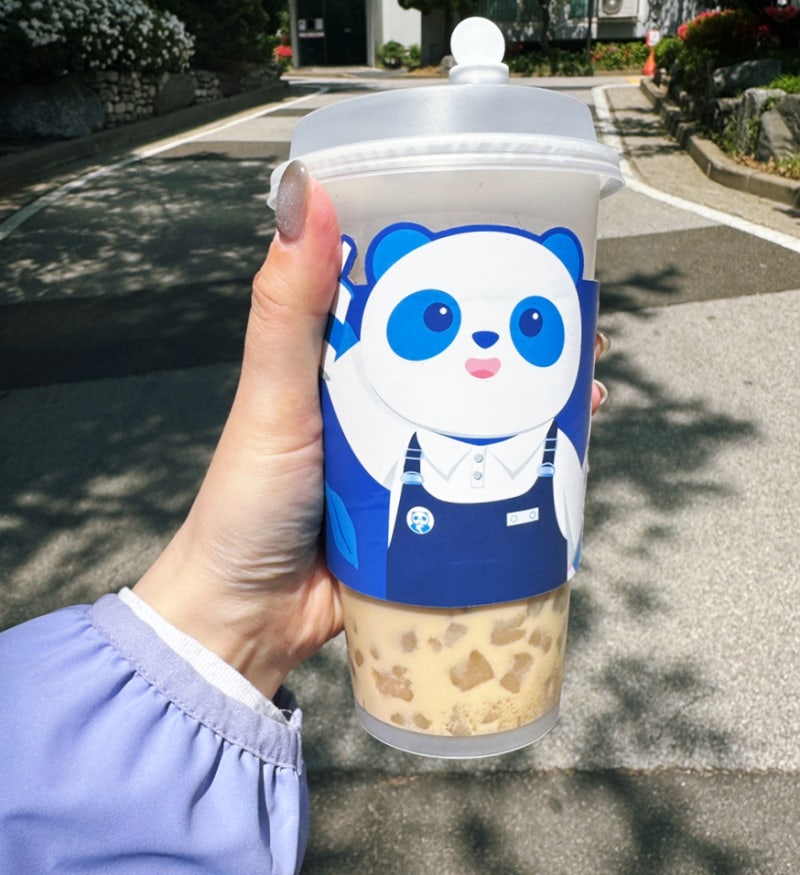 회기역카페 경희대차백도 타로볼밀크티 칼로리 당도 카페인 먹어본후기
