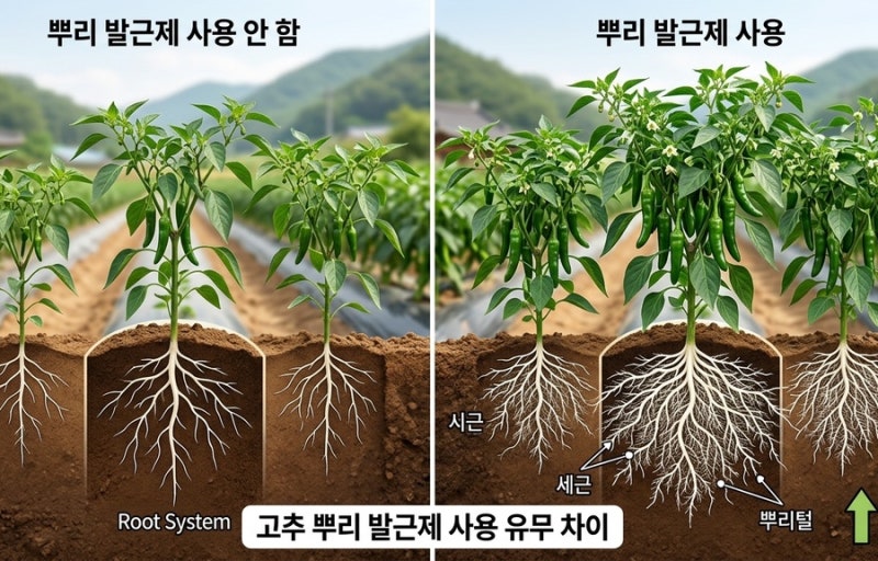 고구마 고추 수확량 2배 늘리는 비결? '뿌리 발근제'가 답입니다!
