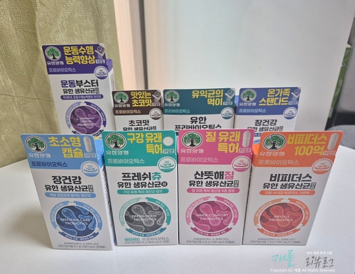 다이소신상 유산균 추천, 유한양행 생유산균 초소형캡슐/츄어블