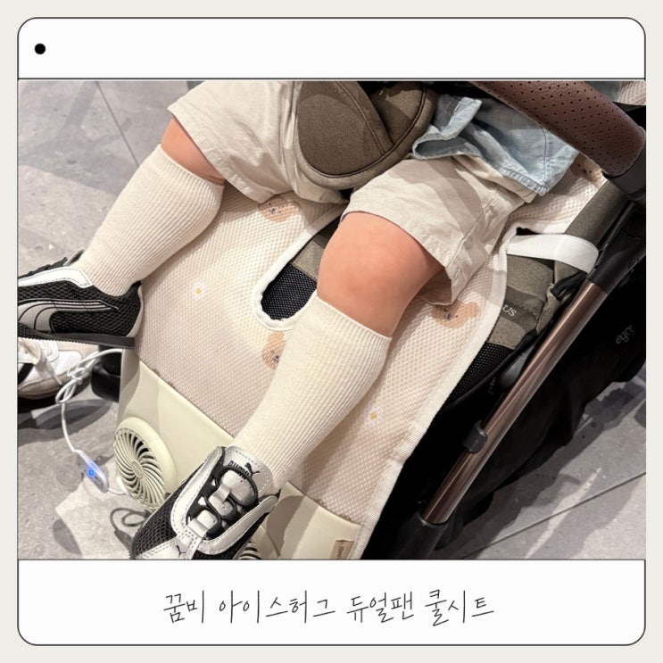  유모차 쿨시트 추천 | 꿈비 아이스허그 듀얼팬 쿨시트