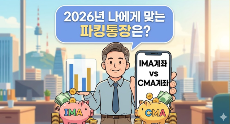  IMA계좌 vs CMA계좌, 2026년 나에게 유리한 파킹통장은?