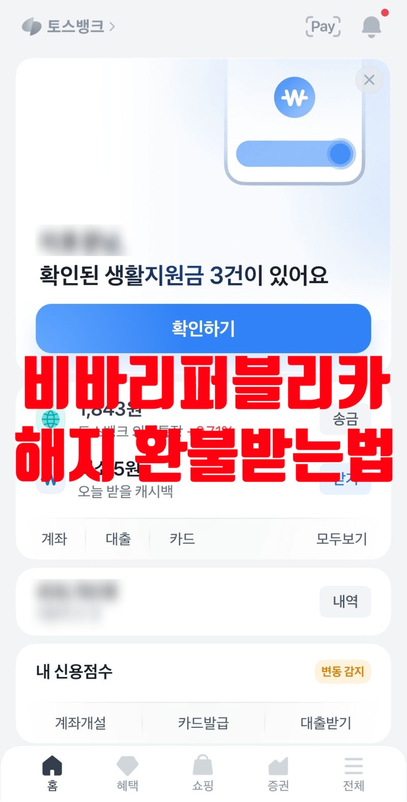 토스 비바리퍼블리카 결제 취소 해지 환불방법 (토스프라임)